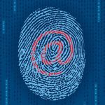 fingerprint with @ sign on it